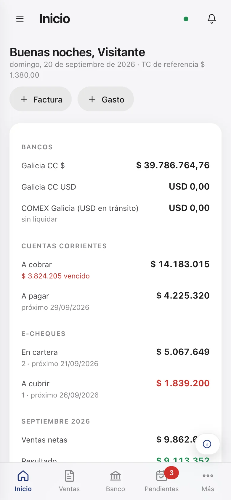 La misma pantalla de inicio en el teléfono, con barra de accesos abajo.